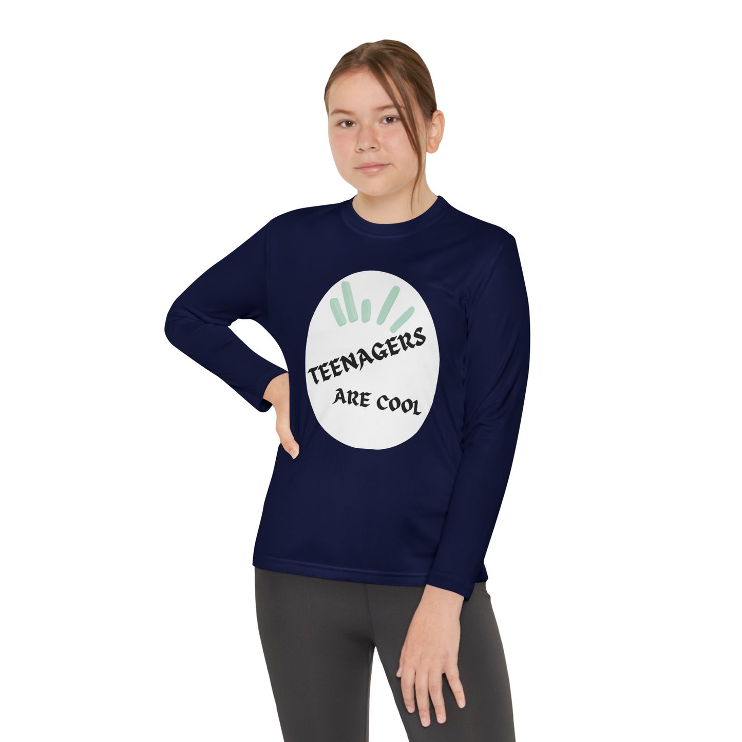 Youth Long Sleeve Tee - "Teenagers Are Cool" Graphic