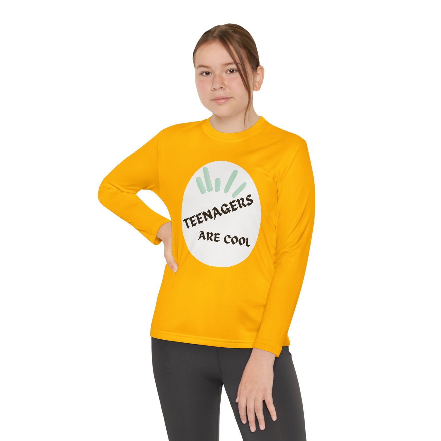 Youth Long Sleeve Tee - "Teenagers Are Cool" Graphic