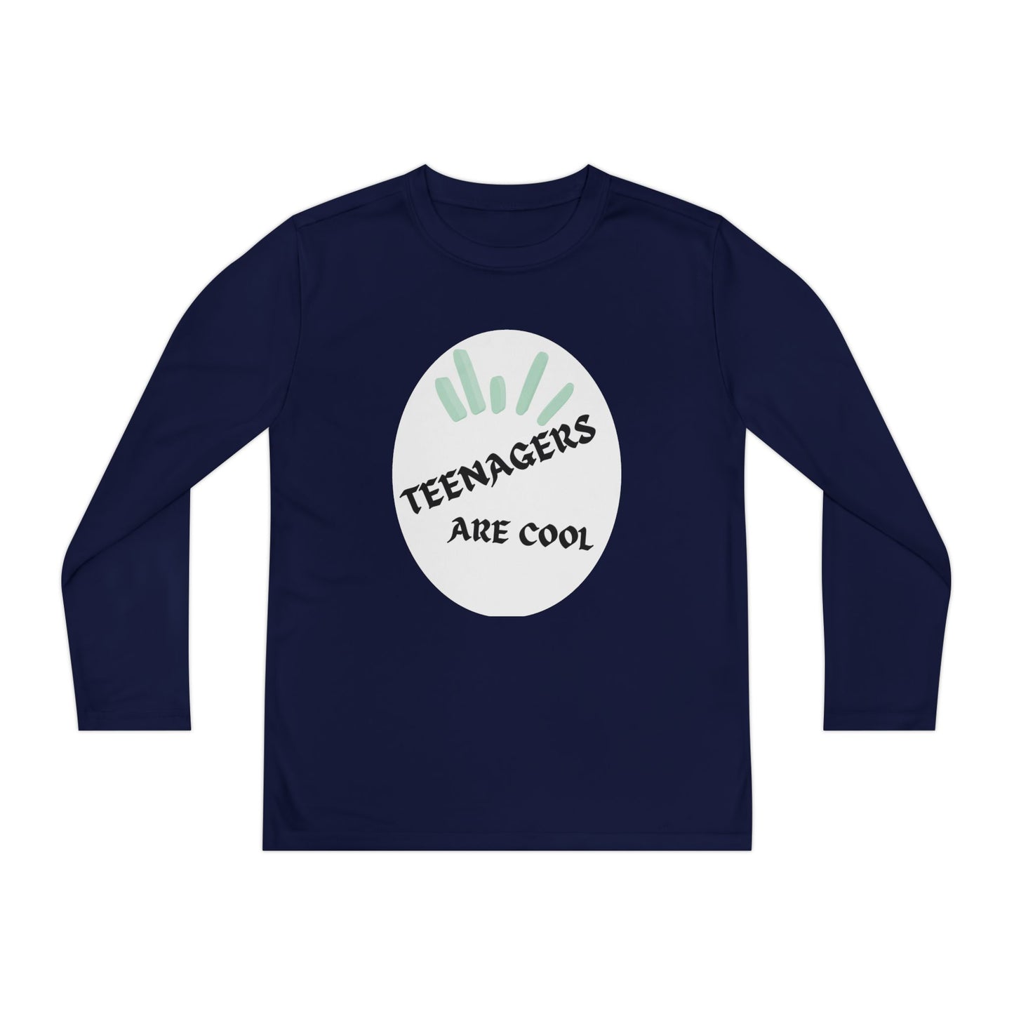 Youth Long Sleeve Tee - "Teenagers Are Cool" Graphic