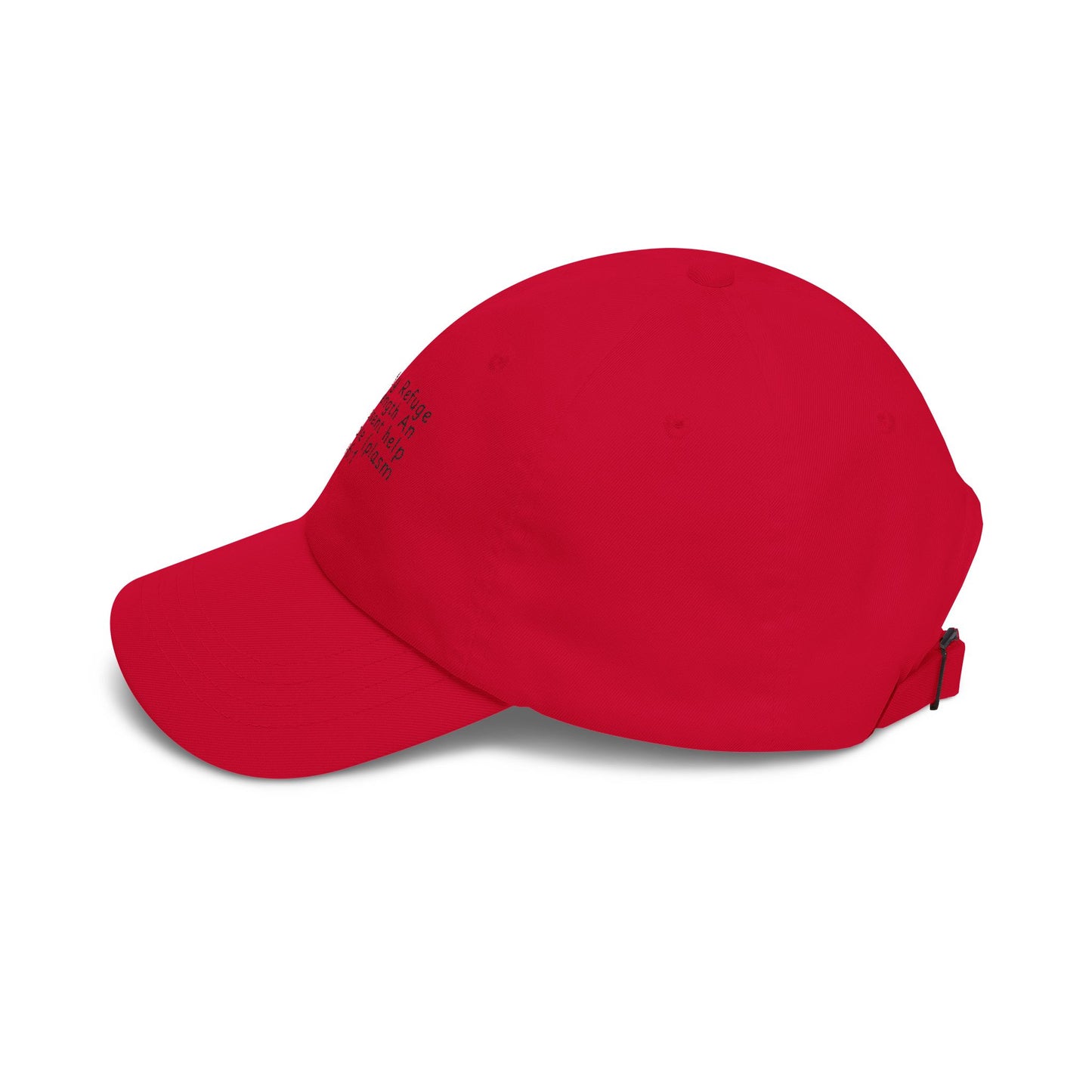 Embroidered Scripture Dad Cap — "God Is My Refuge" (Psalm 46:1)