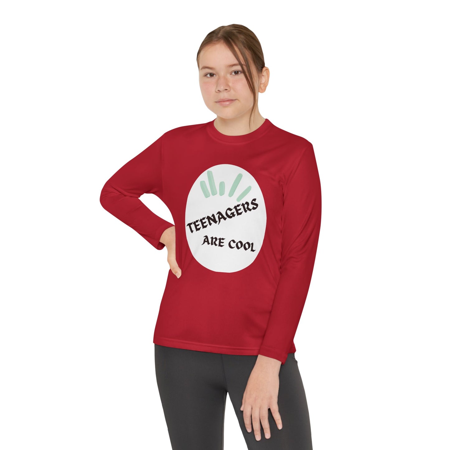 Youth Long Sleeve Tee - "Teenagers Are Cool" Graphic