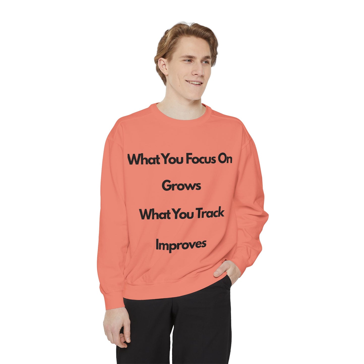 Stay Focus- Unisex Garment-Dyed Sweatshirt