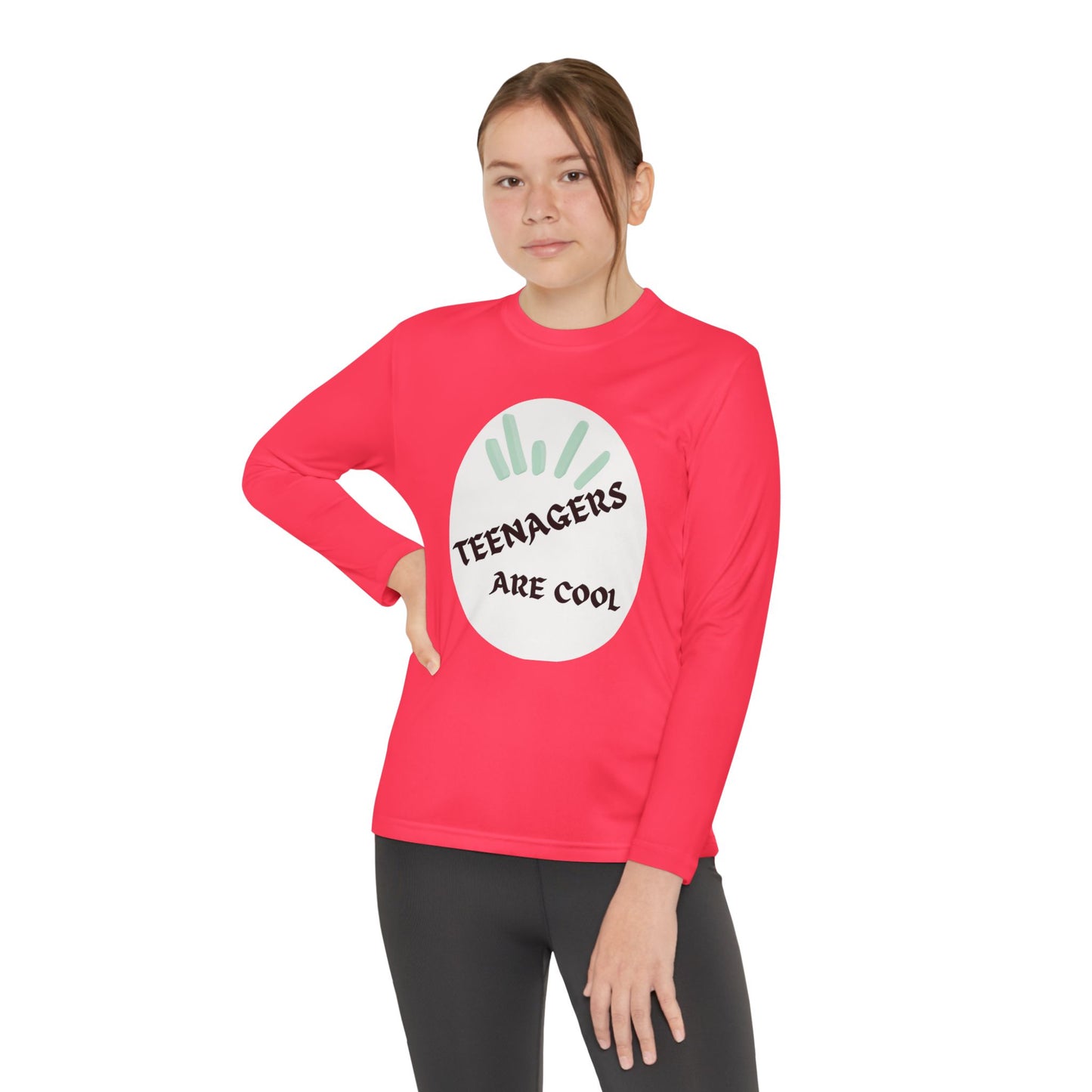 Youth Long Sleeve Tee - "Teenagers Are Cool" Graphic