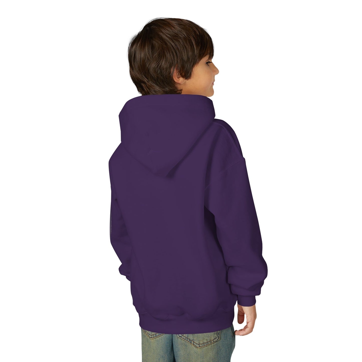 Kids Cute Cat Hoodie — Playful White Cat with Yarn Graphic