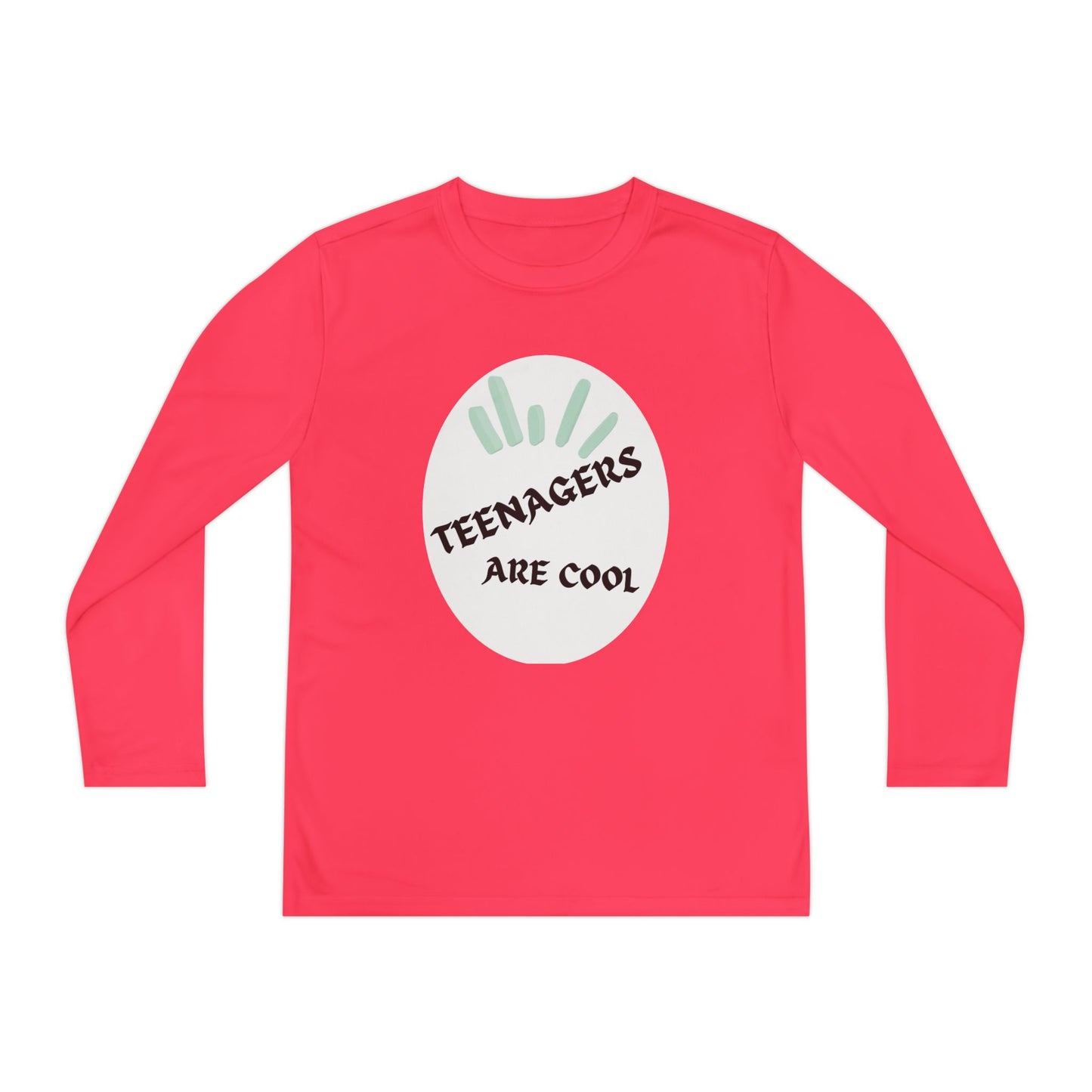 Youth Long Sleeve Tee - "Teenagers Are Cool" Graphic