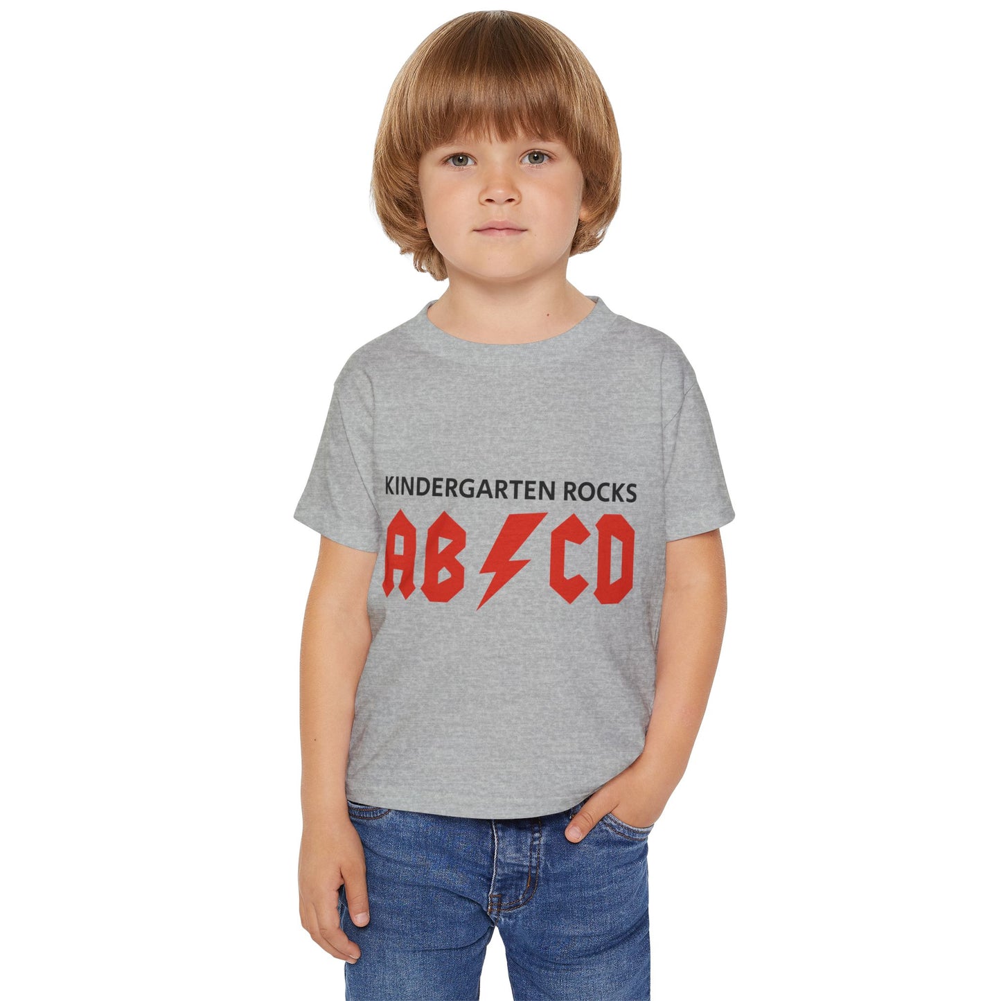Kindergarten Rocks Toddler T-Shirt — AB/CD Lightning Graphic