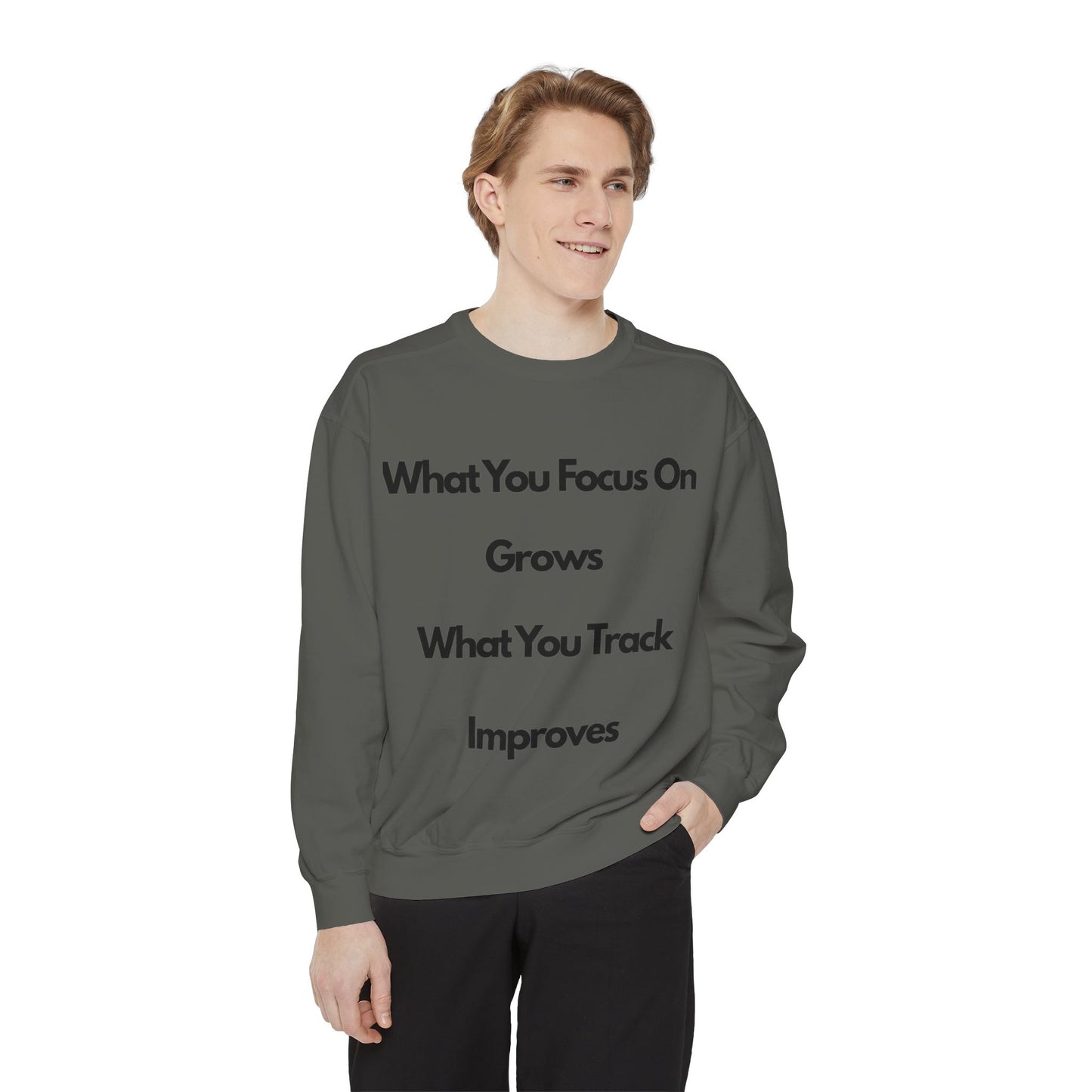 Stay Focus- Unisex Garment-Dyed Sweatshirt