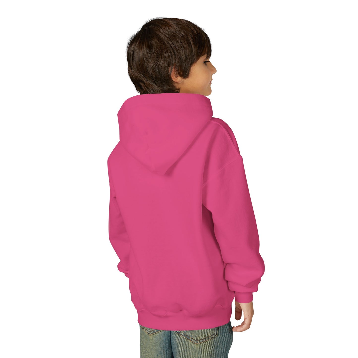 Kids Cute Cat Hoodie — Playful White Cat with Yarn Graphic