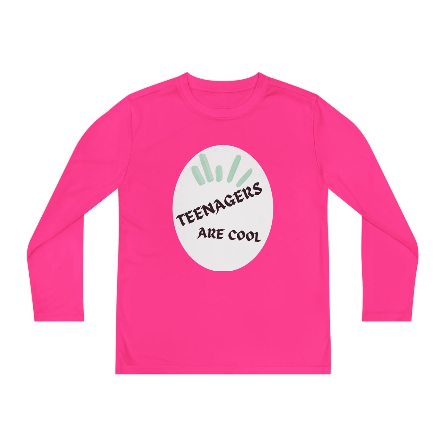 Youth Long Sleeve Tee - "Teenagers Are Cool" Graphic