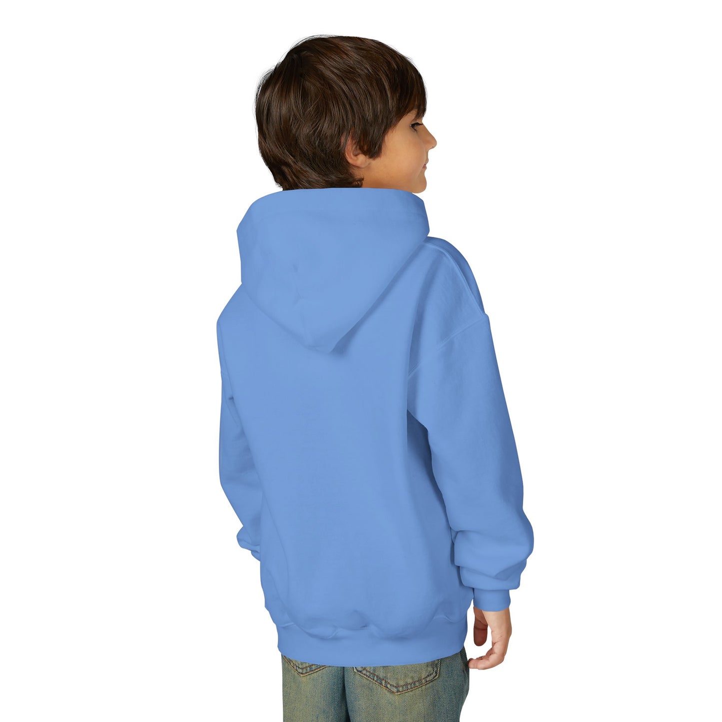 Kids Cute Cat Hoodie — Playful White Cat with Yarn Graphic