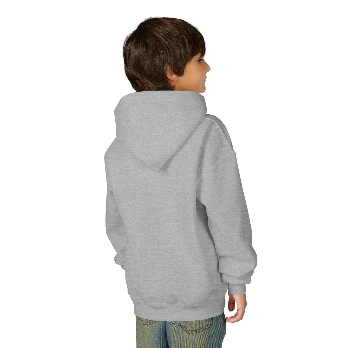 Kids Cute Cat Hoodie — Playful White Cat with Yarn Graphic