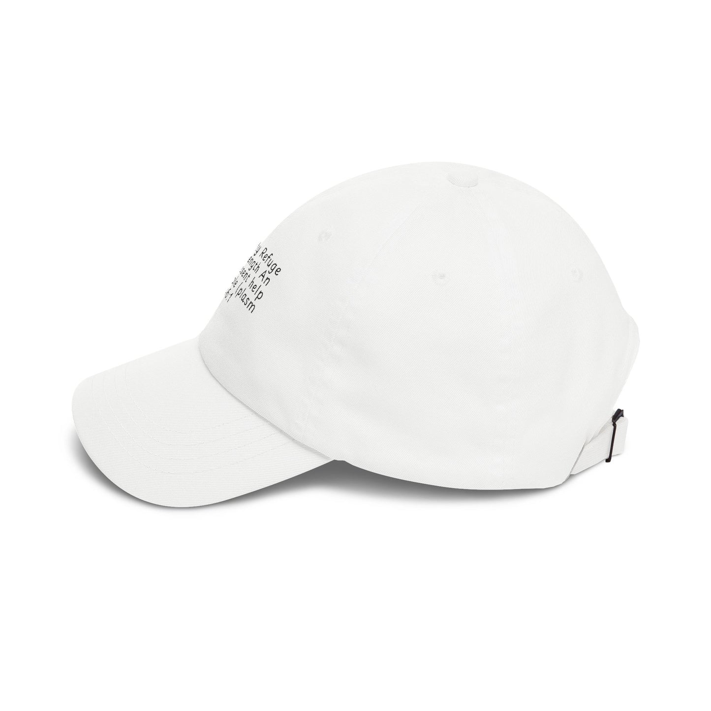 Embroidered Scripture Dad Cap — "God Is My Refuge" (Psalm 46:1)