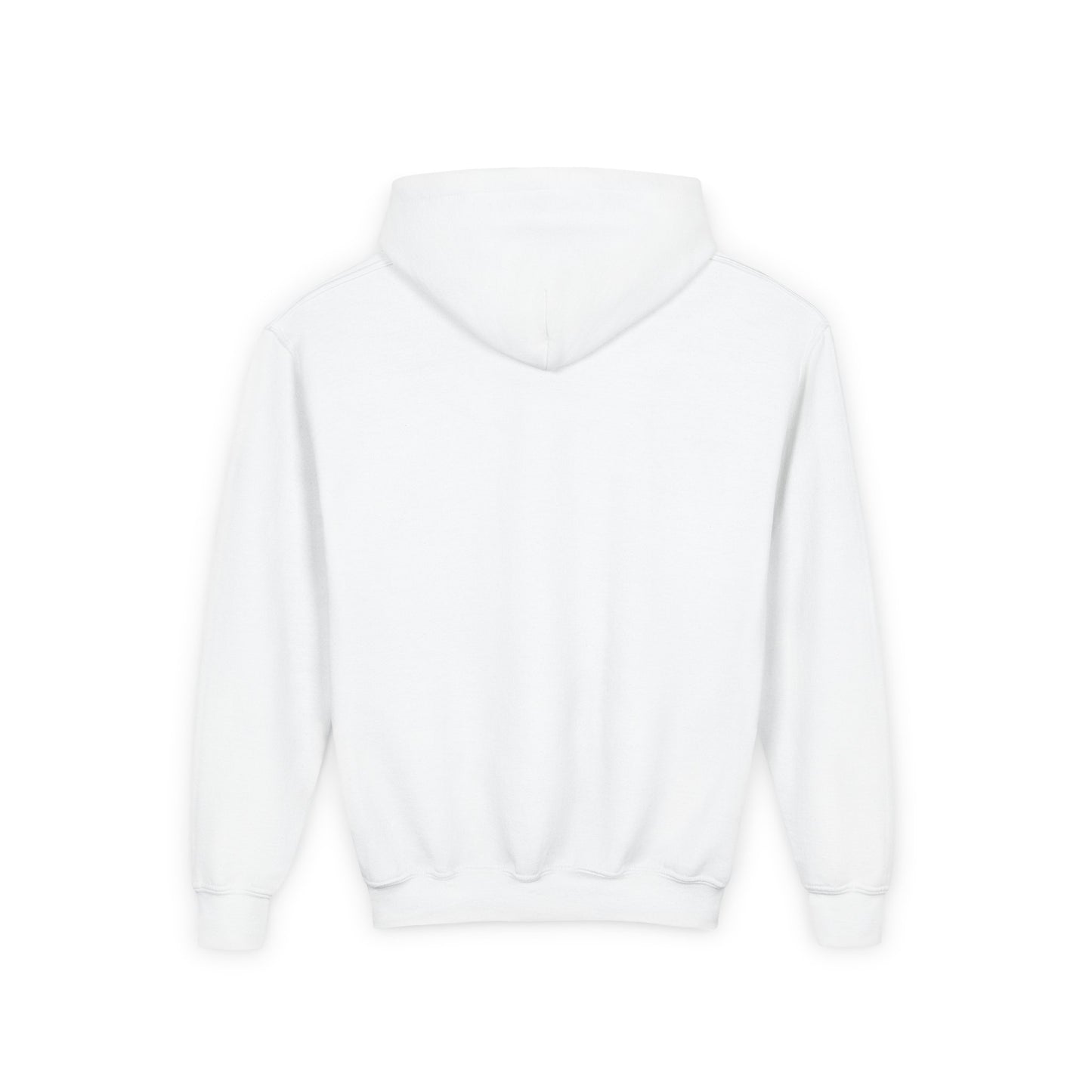 Kids Cute Cat Hoodie — Playful White Cat with Yarn Graphic