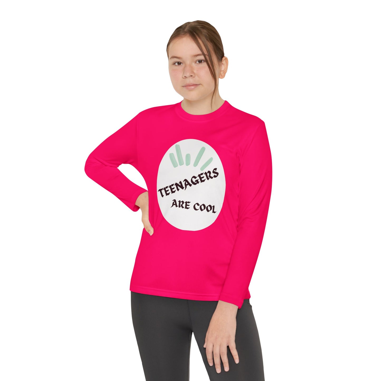 Youth Long Sleeve Tee - "Teenagers Are Cool" Graphic