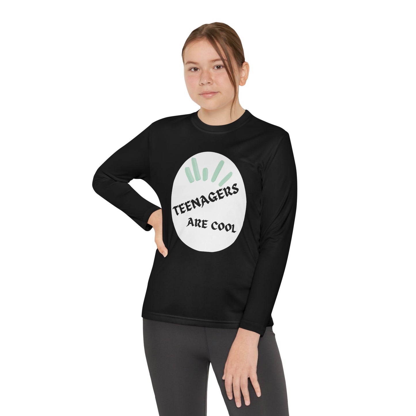 Youth Long Sleeve Tee - "Teenagers Are Cool" Graphic