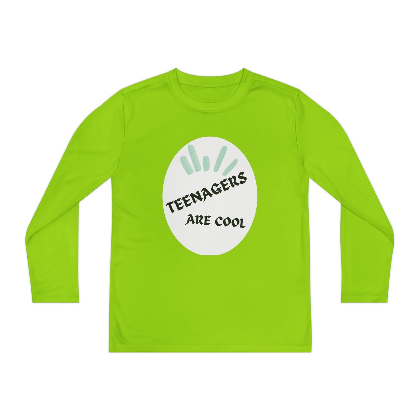 Youth Long Sleeve Tee - "Teenagers Are Cool" Graphic