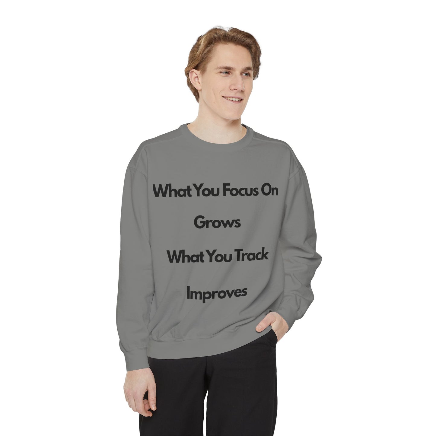 Stay Focus- Unisex Garment-Dyed Sweatshirt