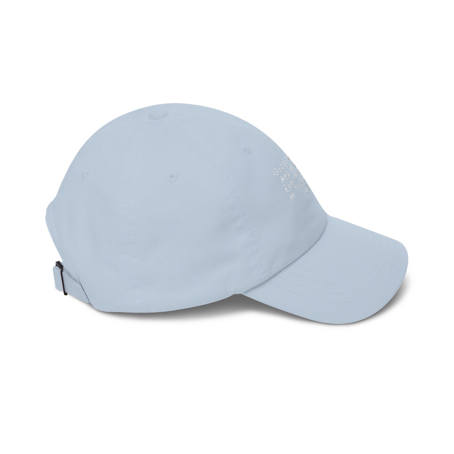 Classic Dad Cap — Minimal White Embroidered Baseball Hat