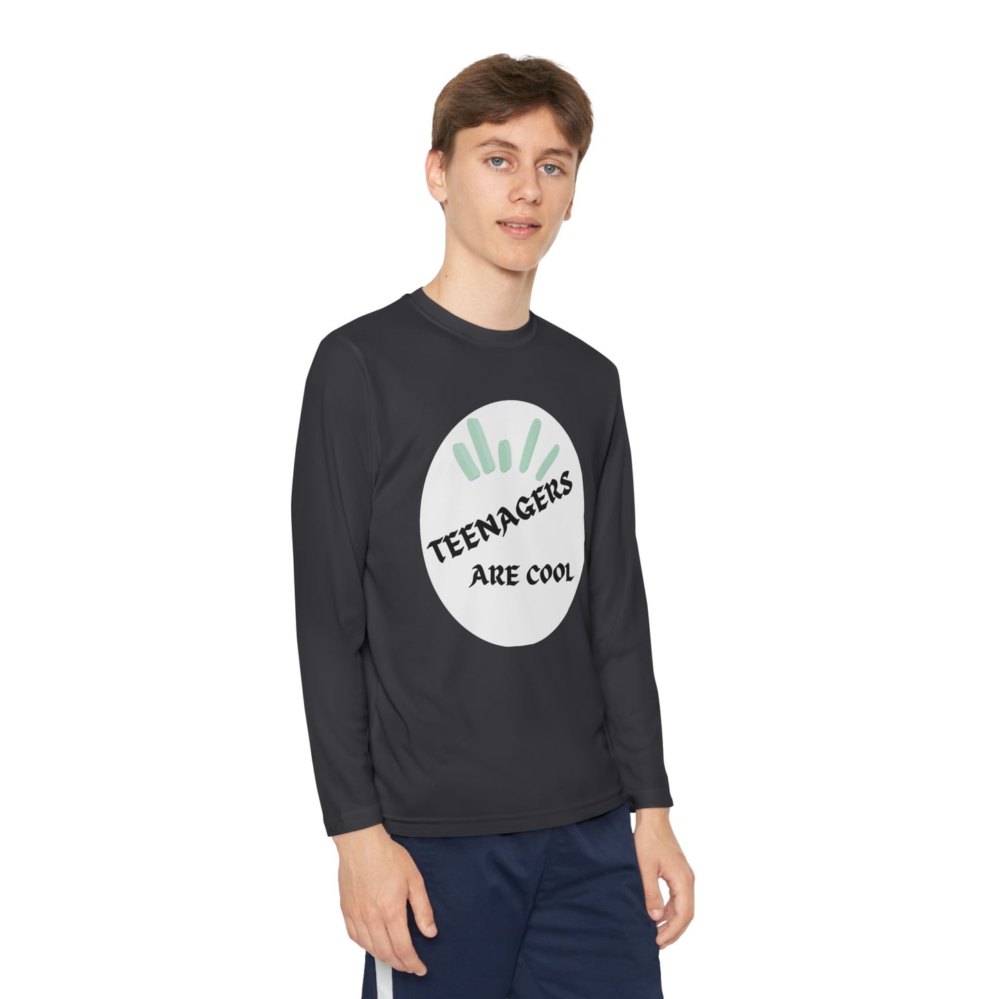 Youth Long Sleeve Tee - "Teenagers Are Cool" Graphic