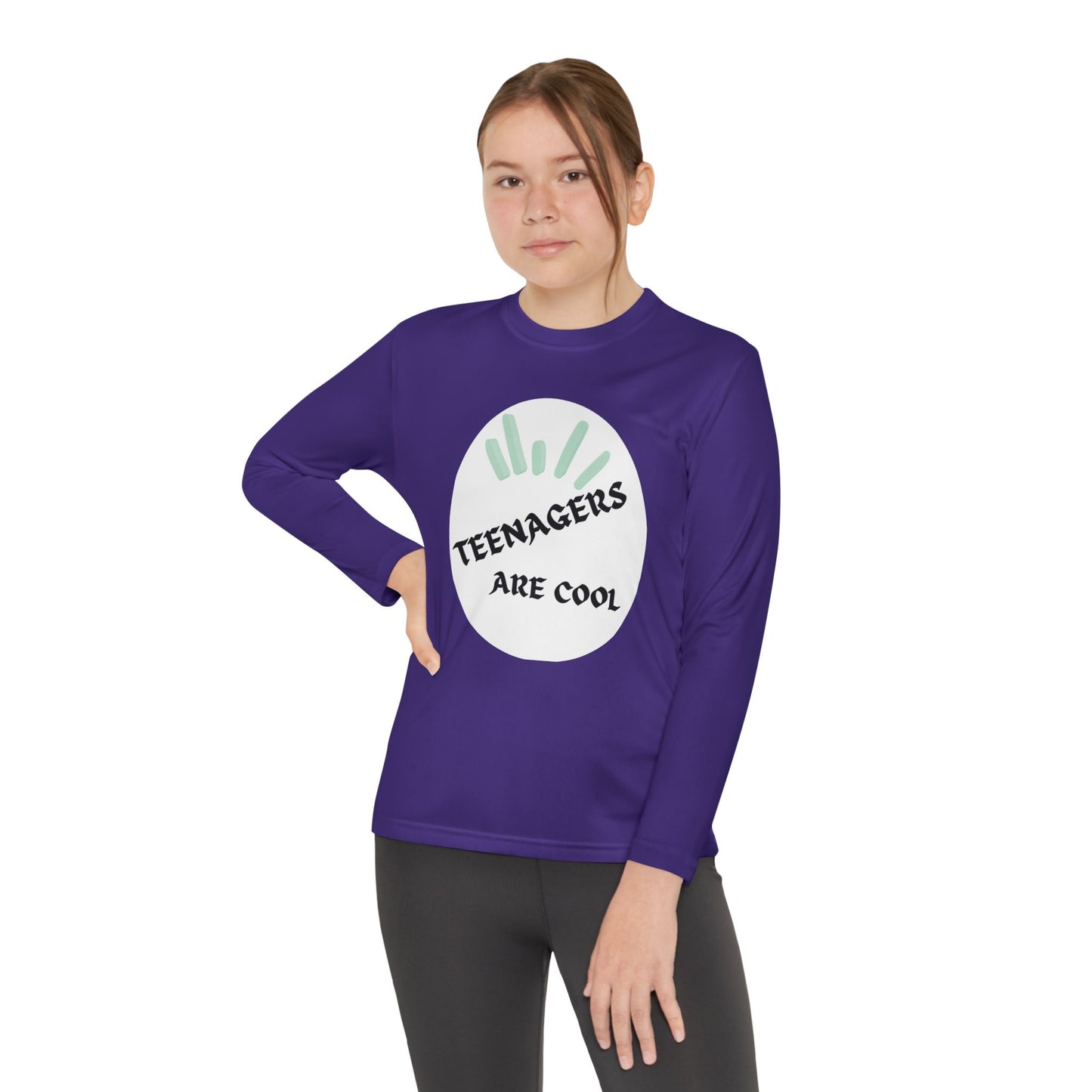 Youth Long Sleeve Tee - "Teenagers Are Cool" Graphic
