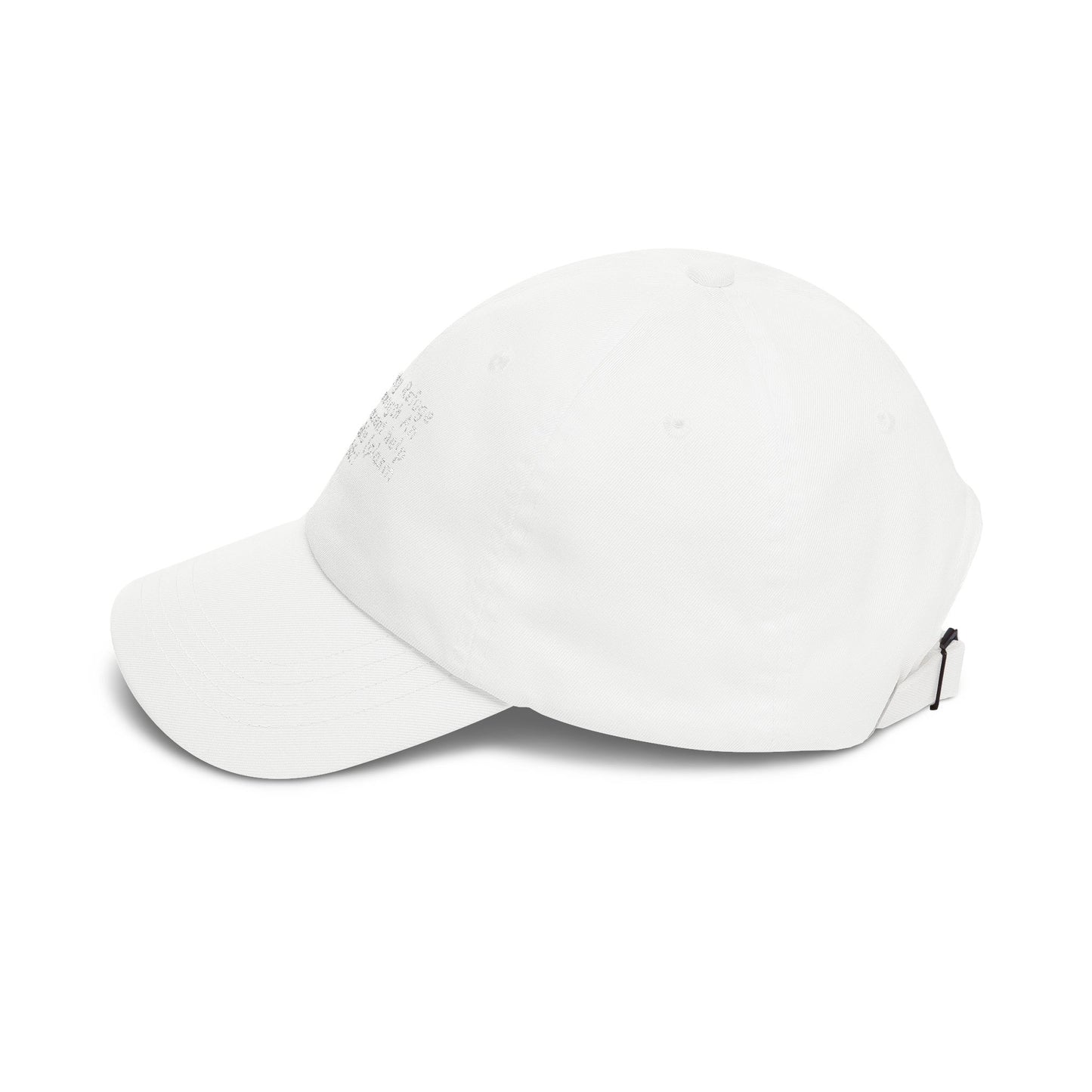 Classic Dad Cap — Minimal White Embroidered Baseball Hat