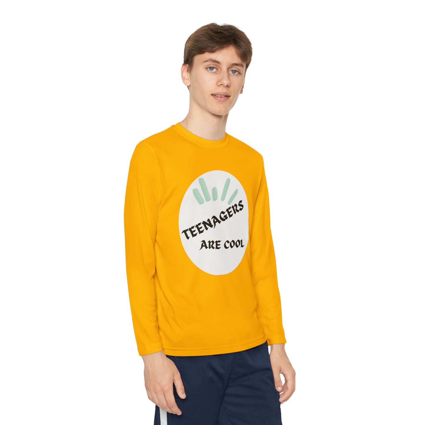 Youth Long Sleeve Tee - "Teenagers Are Cool" Graphic