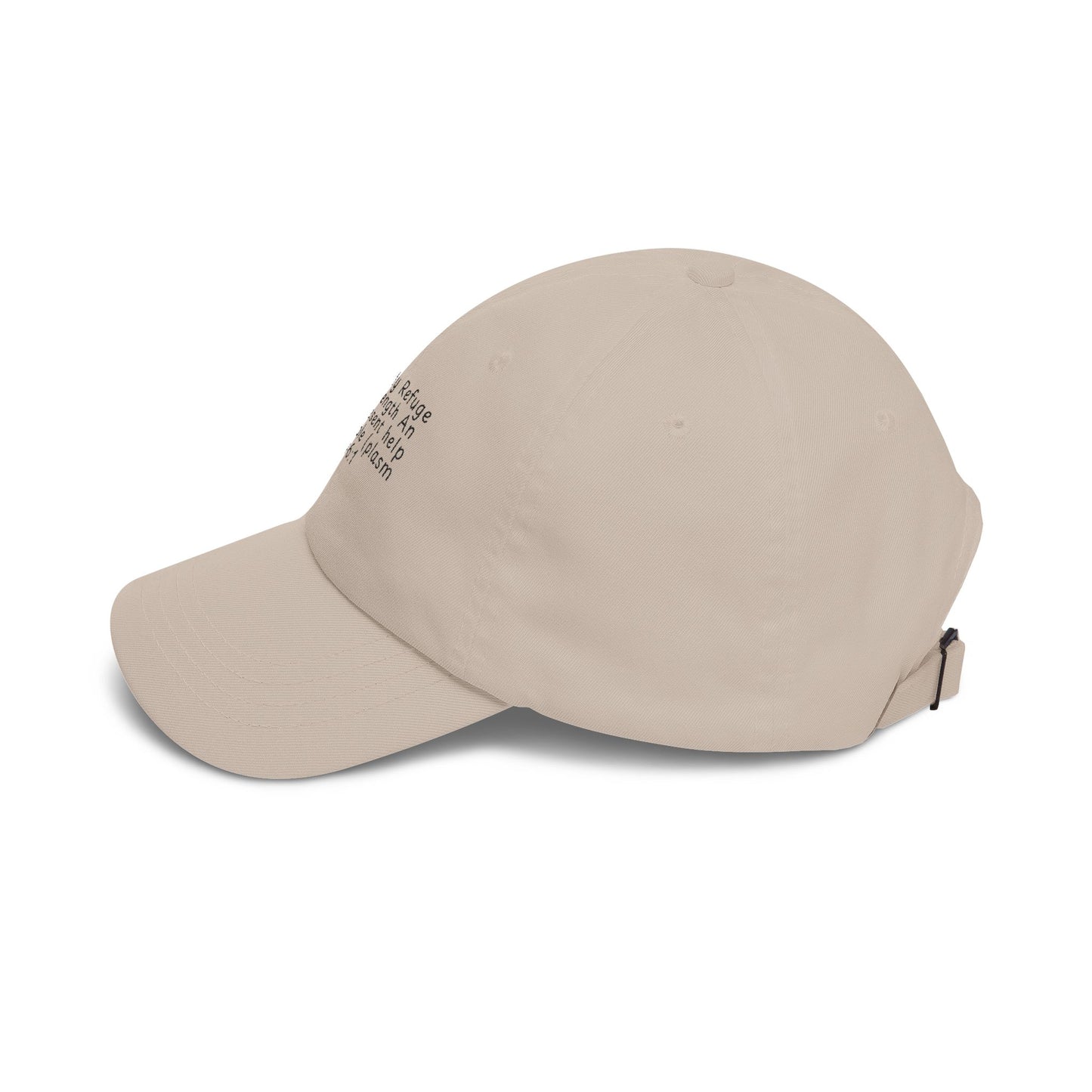 Embroidered Scripture Dad Cap — "God Is My Refuge" (Psalm 46:1)