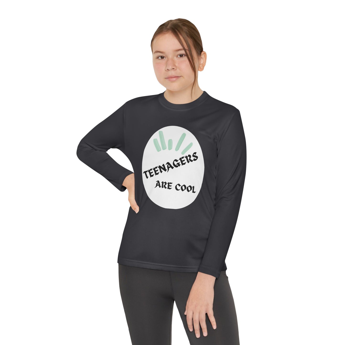 Youth Long Sleeve Tee - "Teenagers Are Cool" Graphic