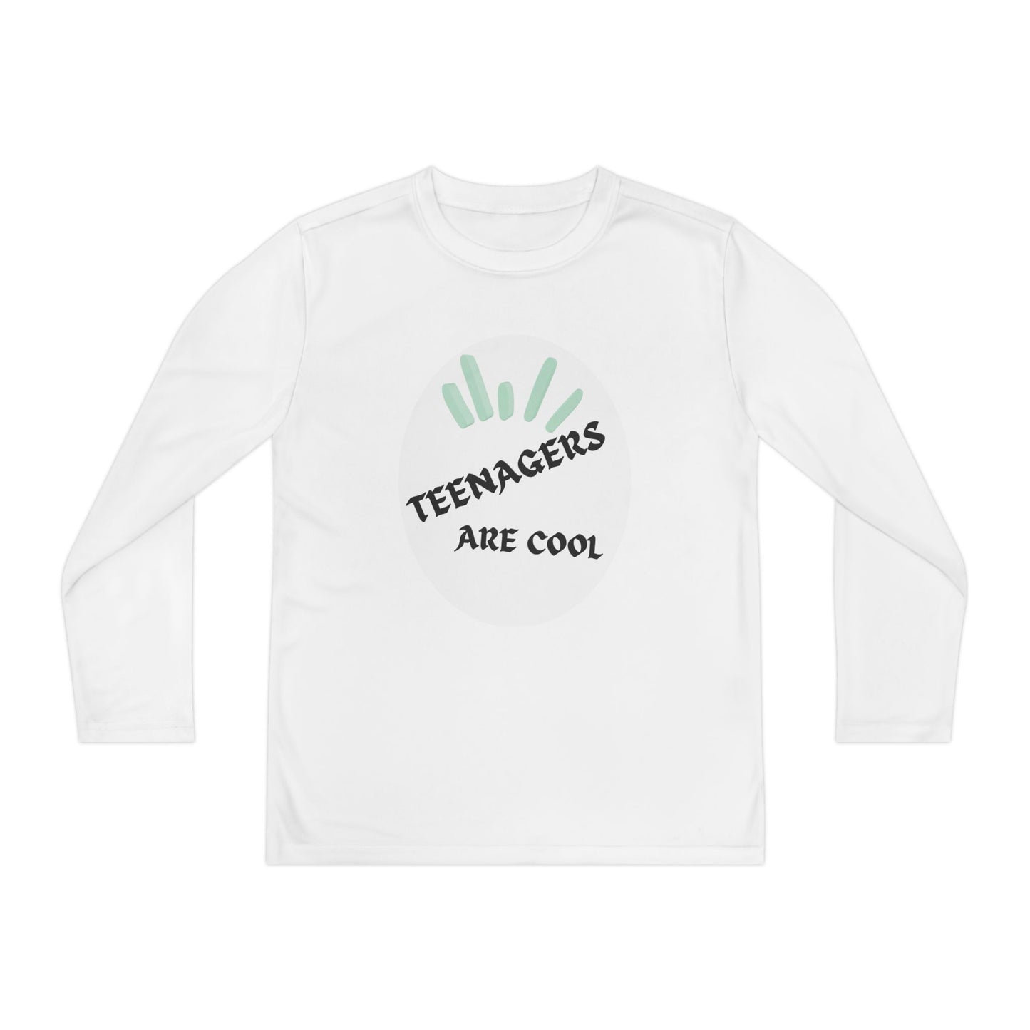 Youth Long Sleeve Tee - "Teenagers Are Cool" Graphic