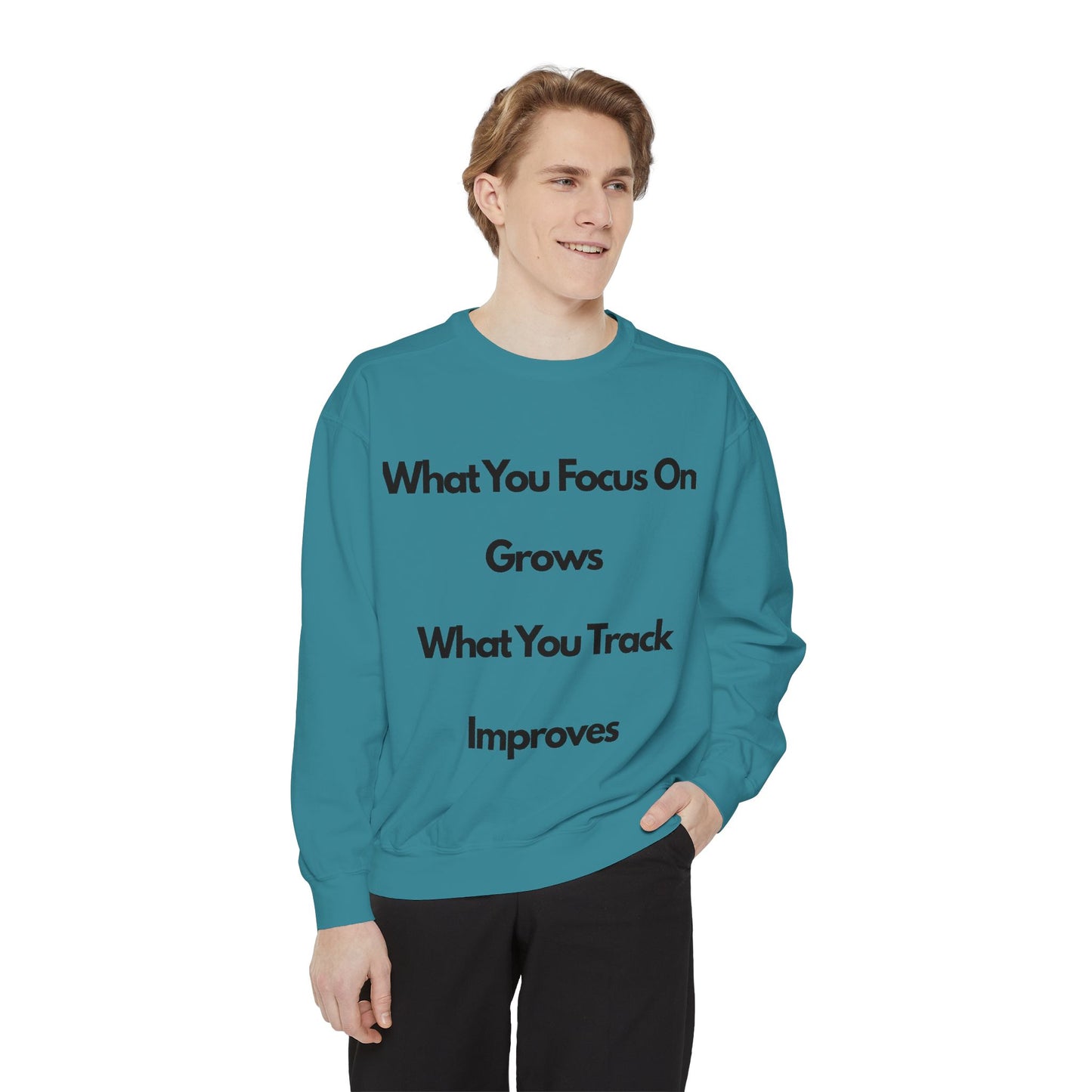 Stay Focus- Unisex Garment-Dyed Sweatshirt