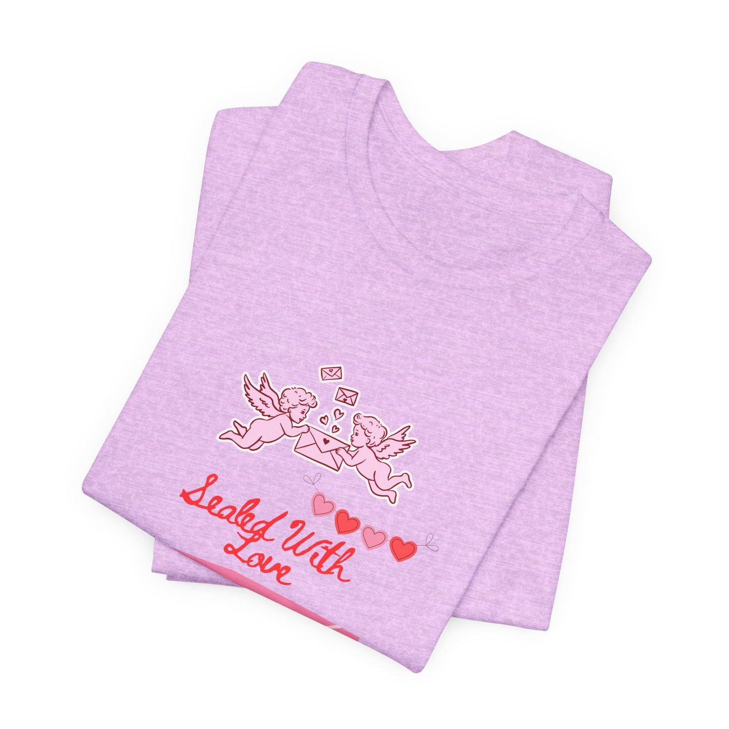 Valentine -Love Letter Tee — Pink Envelope 'Send You Love' Graphic T-Shirt
