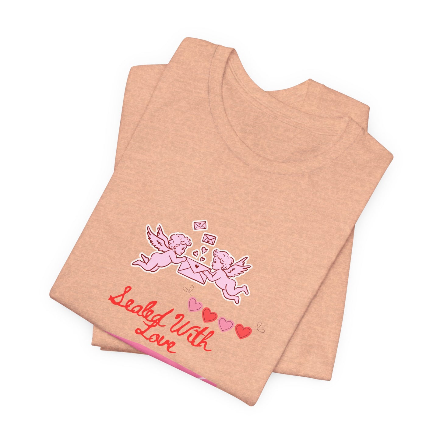 Valentine -Love Letter Tee — Pink Envelope 'Send You Love' Graphic T-Shirt