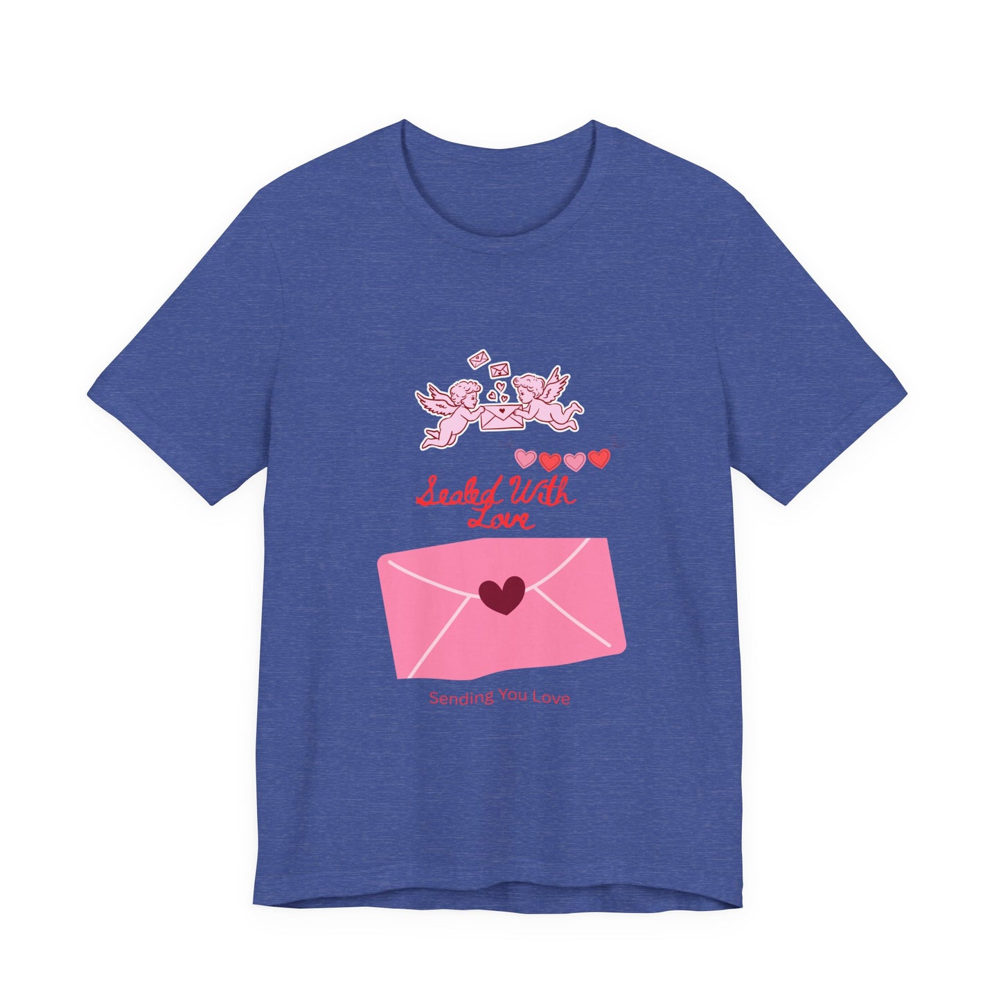 Valentine -Love Letter Tee — Pink Envelope 'Send You Love' Graphic T-Shirt