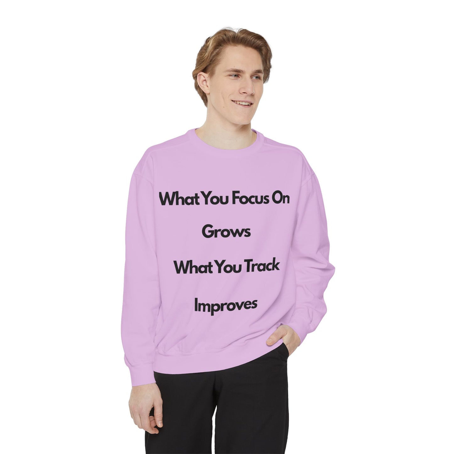 Stay Focus- Unisex Garment-Dyed Sweatshirt