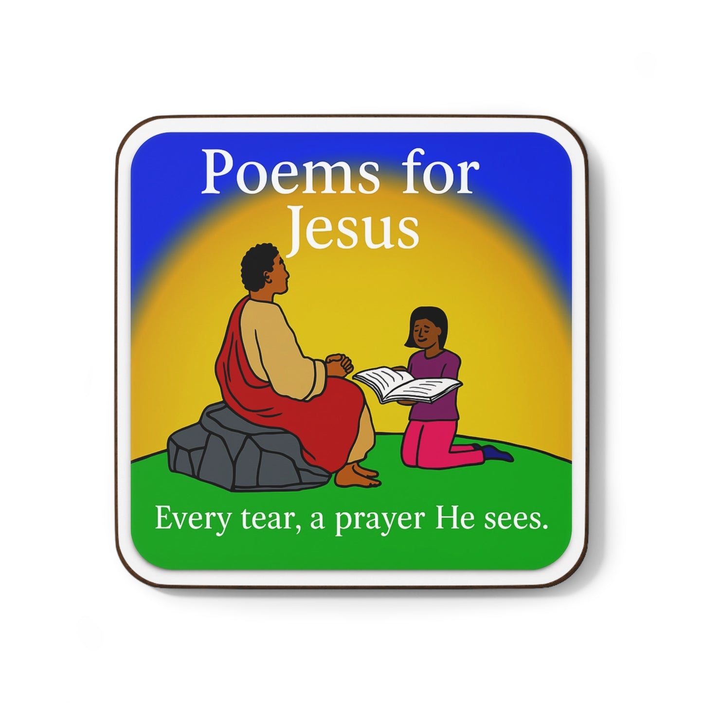 + 1 Inspirational Hardboard Coaster | Poems for Jesus | Home Decor | Christian Gift | Religious Coaster | Faith-Based Decor, Prayer Coaster,