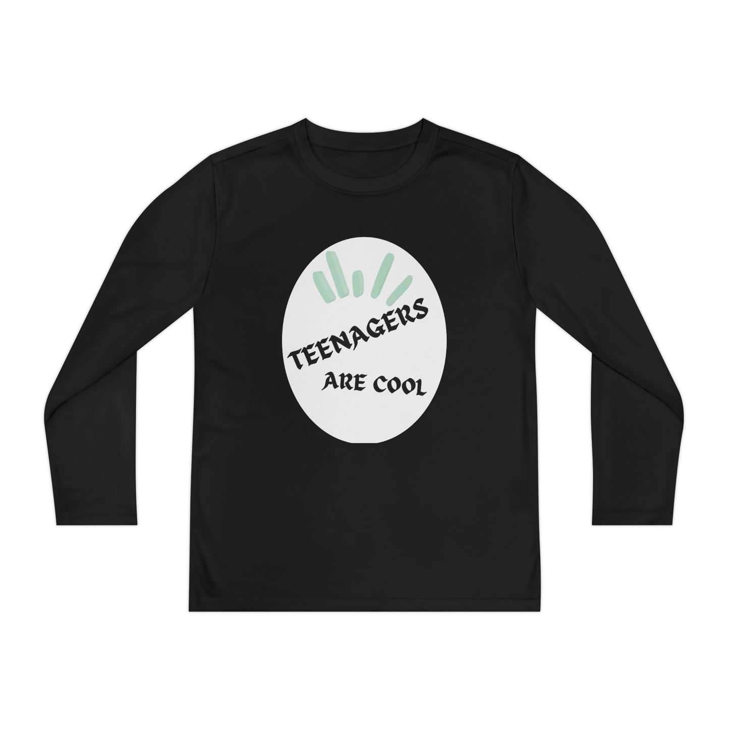 Youth Long Sleeve Tee - "Teenagers Are Cool" Graphic