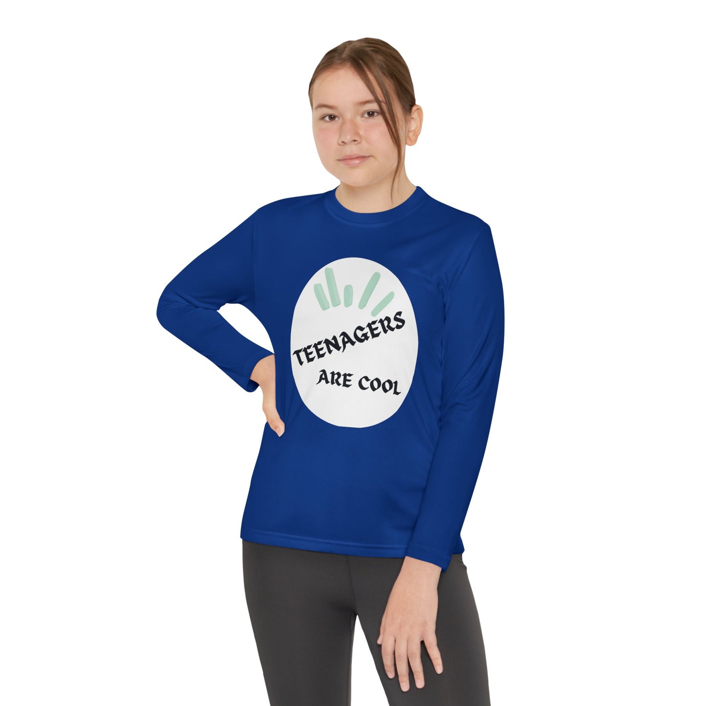 Youth Long Sleeve Tee - "Teenagers Are Cool" Graphic