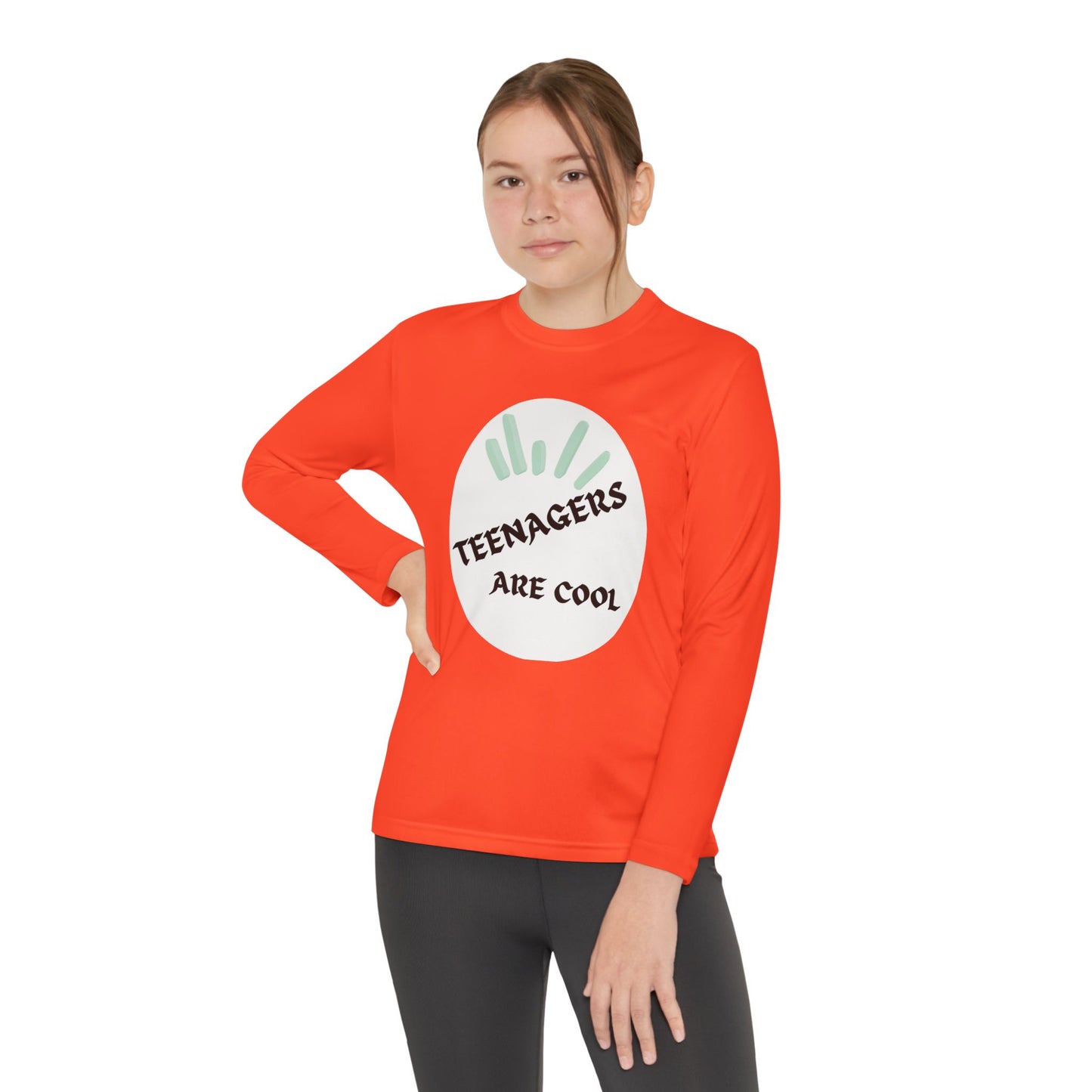 Youth Long Sleeve Tee - "Teenagers Are Cool" Graphic