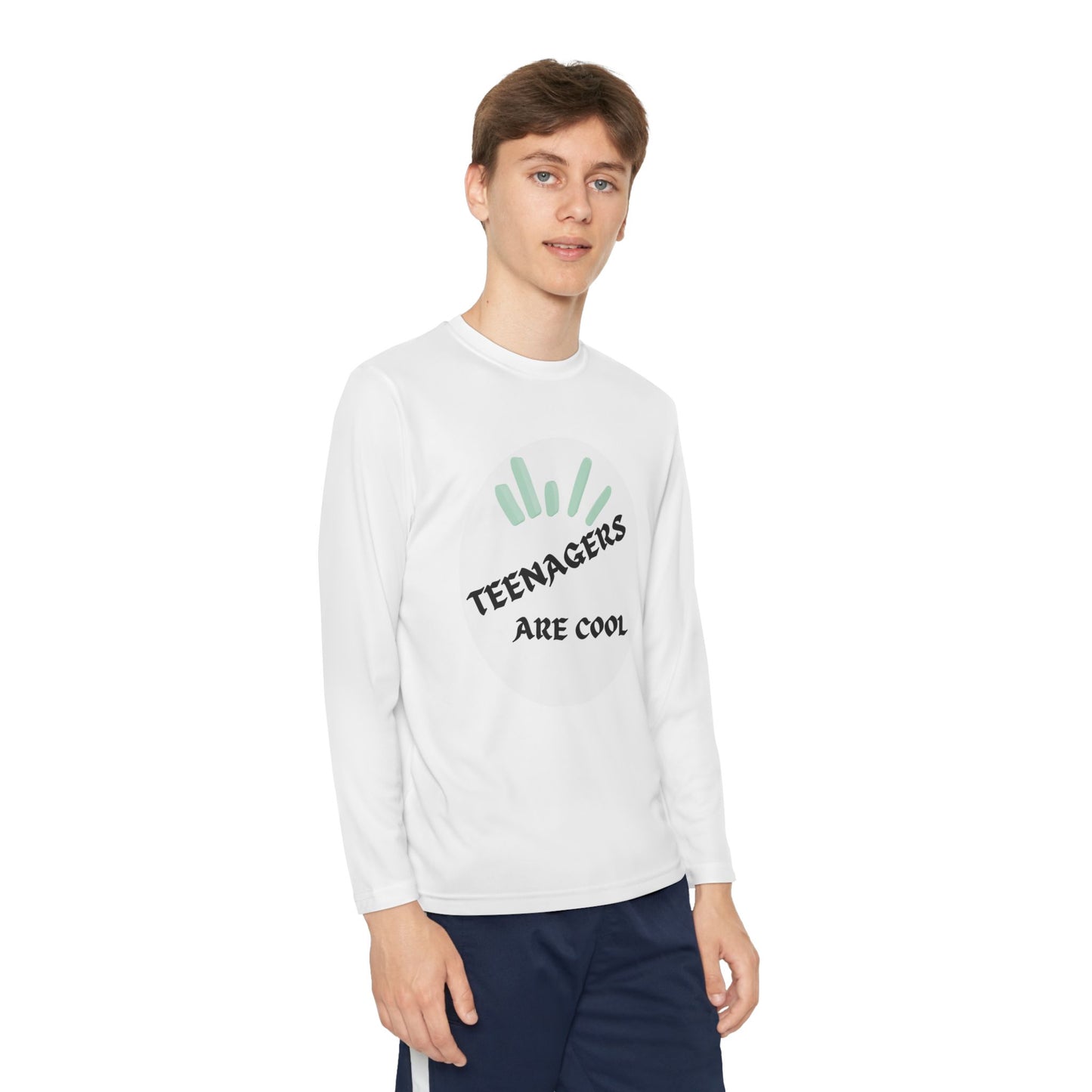 Youth Long Sleeve Tee - "Teenagers Are Cool" Graphic