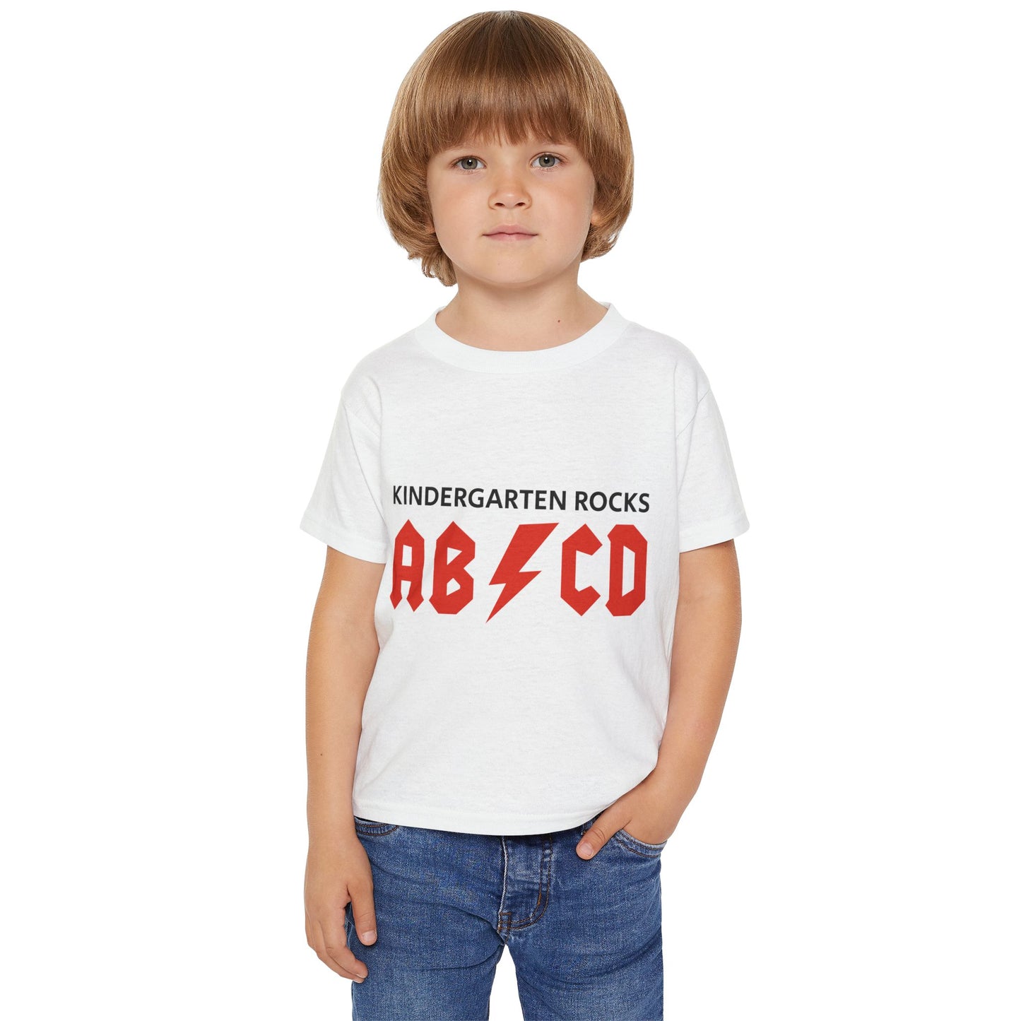 Kindergarten Rocks Toddler T-Shirt — AB/CD Lightning Graphic